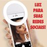 Clipe Anel Led Luz Selfie P/ Celular Branco (mini Ring Light) - 3