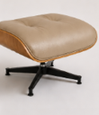 Ver imagem 6 de Poltrona Charles Eames com Puff - Freijó em Couro Areia