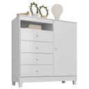 Ver imagem 5 de Mini Berço Moisés Alegria com Colchão e Cômoda Infantil Ternura Baby Branco Flex - Incorplac