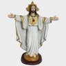 Escultura Jesus Oxalá branco de braços abertos 30 cm em resina - 2