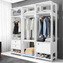 Ver imagem 2 de Módulo Guarda Roupa Closet Casal 1 Porta 2 Gavetas Titan Branco Velluto - Móveis Leão