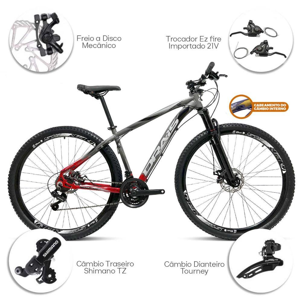 Bicicleta aro 29 Shimano 21 velocidades Drais Revolution - 4