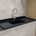 Ver imagem 2 de Pia de Cozinha Mármore Sintético 55x180cm Cuba Fibra:Preto