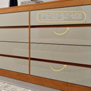Ver imagem 6 de Cômoda 8 Gavetas Orgânica Luna 100% MDF 158cm Yescasa Marrom/Cinamomo/Off White