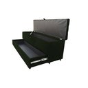 Ver imagem 1 de Recamier Puff Baú Sapateira com Gaveta 1,38cm para Cama Box Padrão - Verde