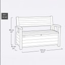 Ver imagem 2 de Banco e Baú de Jardim 227l Deco Signature – Textura Madeira – Keter