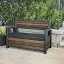 Ver imagem 3 de Banco e Baú de Jardim 227l Deco Signature – Textura Madeira – Keter