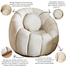 Poltrona Concha Base Fixa Almofadas Redonda Larbelle Moveis - 2