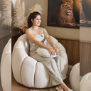 Ver imagem 4 de Poltrona Concha Base Fixa Almofadas Redonda Larbelle Moveis