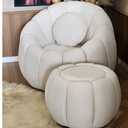 Ver imagem 5 de Poltrona Concha Base Fixa Almofadas Redonda Larbelle Moveis