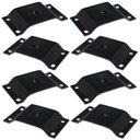 Ver imagem 1 de Kit 8 Chapinhas Elevada Fixação Pés Palito Rosca 5/16 Preto
