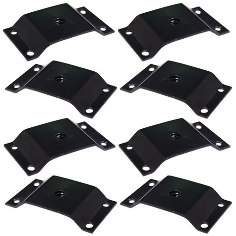 Kit 8 Chapinhas Elevada Fixação Pés Palito Rosca 5/16 Preto