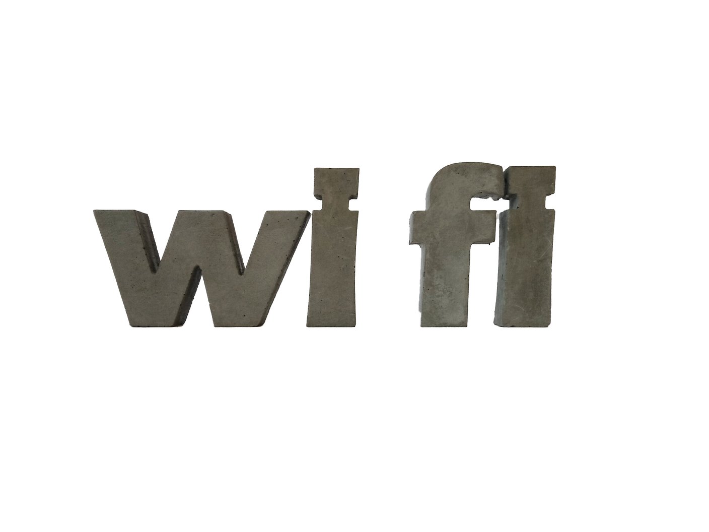 Letra Decorativa Concreto Nome Palavra Wi Fi | MadeiraMadeira