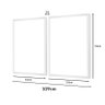 Kit 2 Quadros Decorativos para Quarto 50x70cm Moldura Branca Feminino Surreal - Hugart - 3