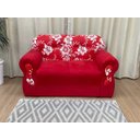 Ver imagem 4 de Sofá 2 e 3 Lugares Vermelho com Floral 608/16 Viena