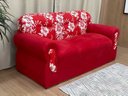 Ver imagem 3 de Sofá 2 e 3 Lugares Vermelho com Floral 608/16 Viena