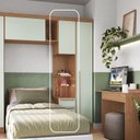 Ver imagem 2 de Módulo para Quarto 217cm x 35,6cm Infinity Marrom/Cedro/Pistache Line