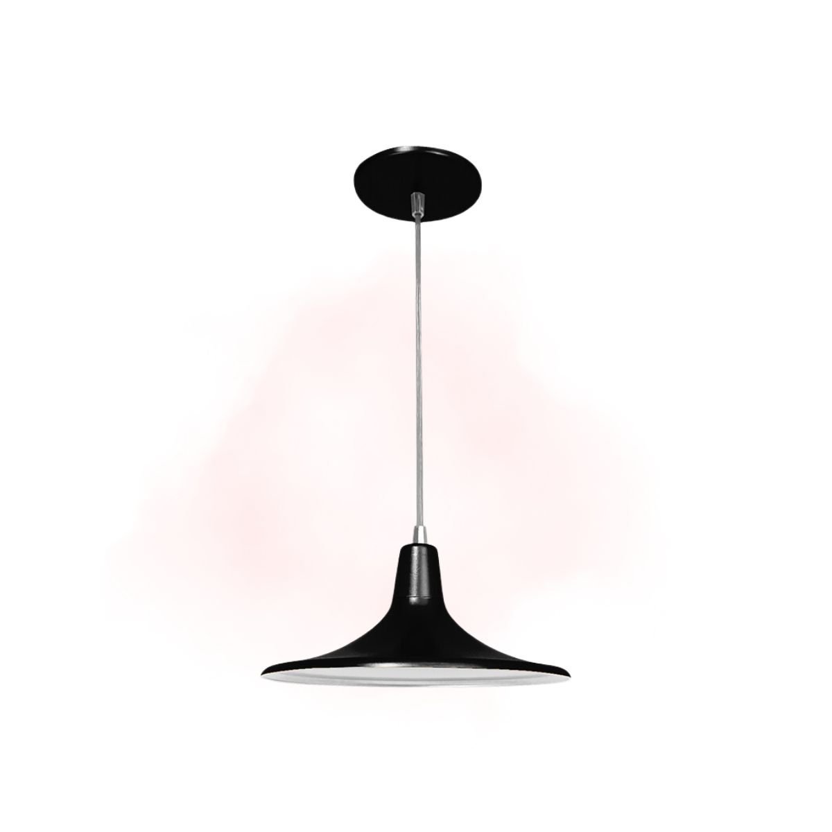 Luminária Pendente Chapéu Chinês Cozinha Sala Quarto Luxo:preto