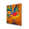 Mini Quadro Decorativo de Galo Colorido Estilizado Medindo 30x25cm Pintado - 3