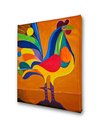 Ver imagem 3 de Mini Quadro Decorativo de Galo Colorido Estilizado Medindo 30x25cm Pintado