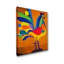 Ver imagem 2 de Mini Quadro Decorativo de Galo Colorido Estilizado Medindo 30x25cm Pintado