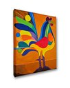 Ver imagem 2 de Mini Quadro Decorativo de Galo Colorido Estilizado Medindo 30x25cm Pintado