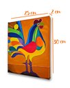 Ver mais imagens de Mini Quadro Decorativo de Galo Colorido Estilizado Medindo 30x25cm Pintado