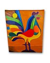 Ver imagem 5 de Mini Quadro Decorativo de Galo Colorido Estilizado Medindo 30x25cm Pintado