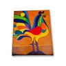 Mini Quadro Decorativo de Galo Colorido Estilizado Medindo 30x25cm Pintado - 4