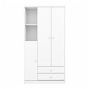 Ver imagem 3 de Guarda Roupa Infantil Bala de Menta 3 Portas e 2 Gavetas Branco - Móveis Henn