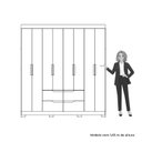 Ver imagem 5 de Guarda-Roupa 8 Portas e 4 Gavetas Doble Branco