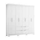 Ver imagem 2 de Guarda-Roupa 8 Portas e 4 Gavetas Doble Branco