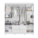 Ver imagem 4 de Guarda-Roupa 8 Portas e 4 Gavetas Doble Branco