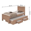 Ver imagem 2 de Cama Solteiro com Cama Auxiliar Athenas Plus Móveis Lopas