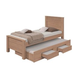 Cama Solteiro com Cama Auxiliar Athenas Plus Móveis Lopas - 1 Cama Solteiro com Cama Auxiliar Athenas Plus Móveis Lopas - 1