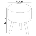Ver imagem 4 de Kit 2 Puff Puf Para Sala Pes Palito Small Veludo SL 944 Peer