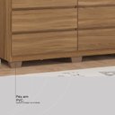 Ver imagem 5 de Cômoda para Quarto 8 Gavetas com Pé Sintra Marrom/Amêndola Touch