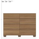 Ver imagem 3 de Cômoda para Quarto 8 Gavetas com Pé Sintra Marrom/Amêndola Touch