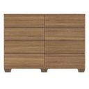 Ver imagem 6 de Cômoda para Quarto 8 Gavetas com Pé Sintra Marrom/Amêndola Touch