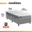 Ver imagem 2 de Cama Box Baú Solteiro Probel Espuma D33 88x188x55 Night Day a Vácuo Branco/cinza