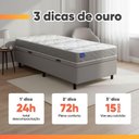 Ver imagem 5 de Cama Box Baú Solteiro Probel Espuma D33 88x188x55 Night Day a Vácuo Branco/cinza
