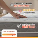 Ver imagem 4 de Cama Box Baú Solteiro Probel Espuma D33 88x188x55 Night Day a Vácuo Branco/cinza