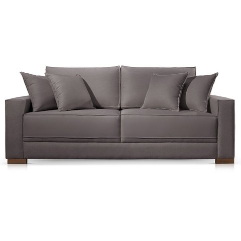 Sofá 2m Lisboa Linho Cinza Conforto Premium