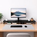 Ver imagem 5 de Suporte de Monitor Mesa Computador Escritório Alto Padrão Preto 79 Cm