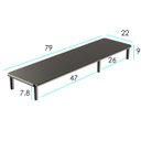 Ver imagem 4 de Suporte de Monitor Mesa Computador Escritório Alto Padrão Preto 79 Cm