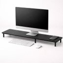Ver imagem 3 de Suporte de Monitor Mesa Computador Escritório Alto Padrão Preto 79 Cm