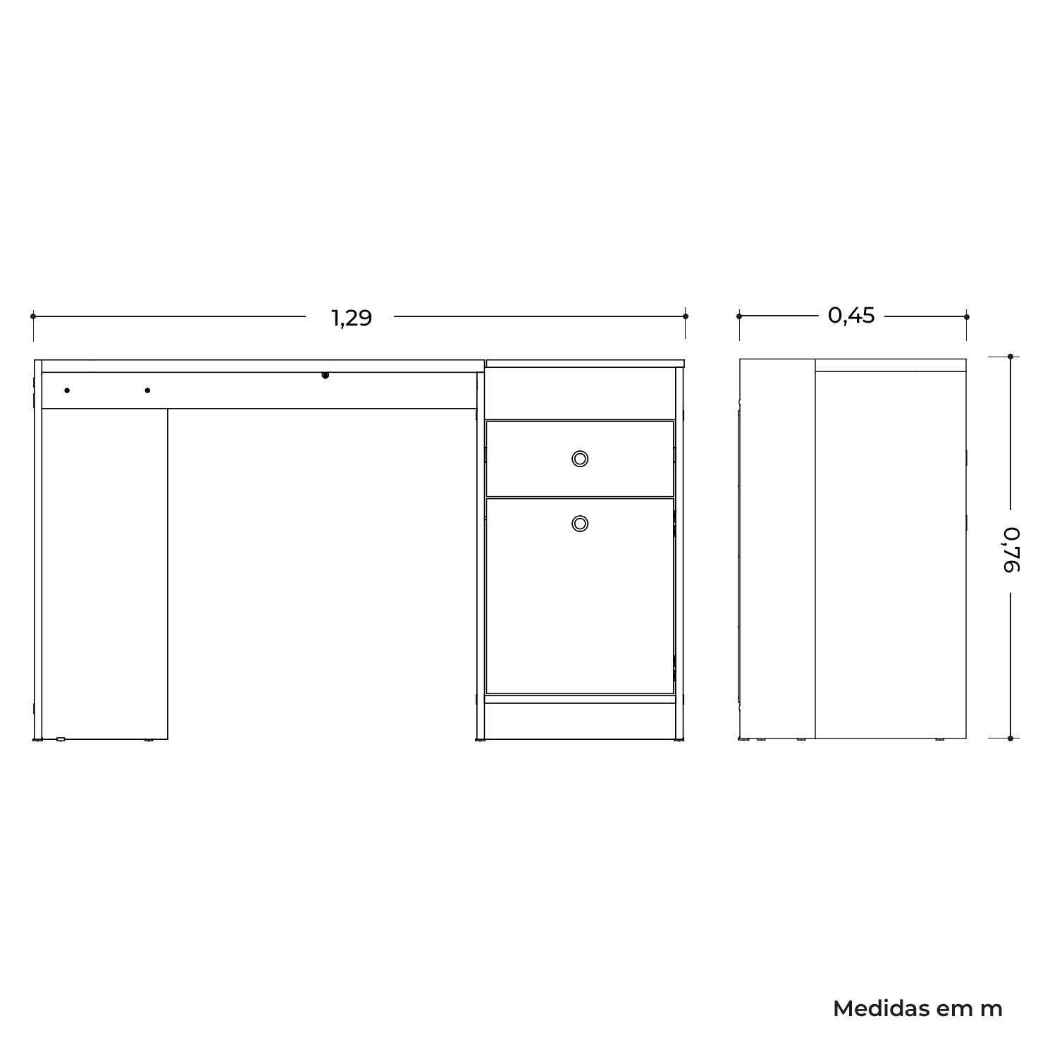 Escrivaninha Camarim Penteadeira Premium Desejo Moderna Maquiadora Quato Luxo Meninas Cor Branco - 8