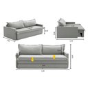 Ver imagem 3 de Sofá sem Caixa Retrátil e Reclinável 1,65m com Molas Luzia Linho Cinza Madelina Decor