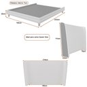 Ver imagem 4 de Cama Japonesa com Cabeceira Corea Queen Courino Caramelo / Bouclé Suave Off White - Sallar Home