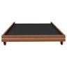 Cama Japonesa com Cabeceira Corea Queen Courino Caramelo / Bouclé Suave Off White - Sallar Home - 8
